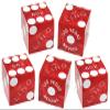 Authentic Las Vegas Casino Dice Craps Stick Sets with Matching Serial Numbers 5-Dice Plus Storage Pouch - The Linq (Red Polished) view 2