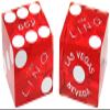 Authentic Las Vegas Casino Dice Craps Stick Sets with Matching Serial Numbers 5-Dice Plus Storage Pouch - The Linq (Red Polished) view 3
