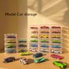 40 Pcs 1/64 Scale Toy Car Display Case for Hot Wheels, Matchbox, Model & Mini Cars  Clear Acrylic Storage Organizer with Snap-On Dust Cover for Collectibles (White Transparent) view 2