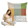 maizi Pregnancy Support Pillow Multiple Patterns 34x34 Inch Square Maternity Pillow with Pattern Choice, Satin Pillowcase (Pink Garden) view 1