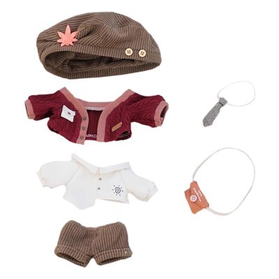niannyyhouse 10cm 20cm Plush Doll Clothes Hat Sweater Shirt Tie Pants Backpack Postman Suit Doll Dressup (20cm)