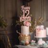 12th Birthday Cake Topper - Double Sided Rose Rose Gold Glitter, Happy 12th birthday Cake Topper for girls,12 Cake Topper For girls, 12th birthday decorations,12th Birthday Cake Topper Twelve view 2