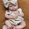 Abenduot 18inch Bettie Girl Open Mouth Lifelike Anatomically Correct Silicone Baby Girl Dolls Real Life Full Solid Silicone Body Newborn Dolls Flexible view 2