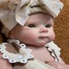 Abenduot 18inch Bettie Girl Open Mouth Lifelike Anatomically Correct Silicone Baby Girl Dolls Real Life Full Solid Silicone Body Newborn Dolls Flexible view 4