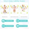 HONEY JOY Baby Bouncer Activity Center, Infant Jumper and Table w/ 360 Rotary Seat, 3 Adjustable Heights, Mat, Music, Lights, Sounds & Developmental Toys, Activity Center for Babies (Yellow) view 3