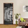 VIRANDA 3D Door Decal Peel and Stick Stickers Removable Murals Self-Adhesive DIY Wallpaper PVC Waterproof - Geometric Poster for Bedroom Living Room Decor 31.5 x 78.7 inch view 2