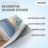 VIRANDA 3D Door Decal Peel and Stick Stickers Removable Murals Self-Adhesive DIY Wallpaper PVC Waterproof - Geometric Poster for Bedroom Living Room Decor 31.5 x 78.7 inch view 4