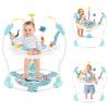 HONEY JOY Baby Bouncer Activity Center, Infant Jumper and Table w/ 360 Rotary Seat, 3 Adjustable Heights, Mat, Music, Lights, Sounds & Developmental Toys, Activity Center for Babies (Light Blue) view 1