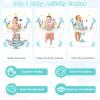HONEY JOY Baby Bouncer Activity Center, Infant Jumper and Table w/ 360 Rotary Seat, 3 Adjustable Heights, Mat, Music, Lights, Sounds & Developmental Toys, Activity Center for Babies (Light Blue) view 3