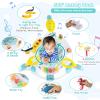 HONEY JOY Baby Bouncer Activity Center, Infant Jumper and Table w/ 360 Rotary Seat, 3 Adjustable Heights, Mat, Music, Lights, Sounds & Developmental Toys, Activity Center for Babies (Light Blue) view 4