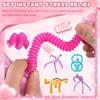 4Pcs Valentine's Day Dinosaur Pop Sensory Tubes,Airplane Travel Fidget Toys for Toddlers Boys Girls ADHD Autism Plane Road Trip Activities Essential Suction Cup Pop Dino Fidget Toys Autistic Gifts view 4