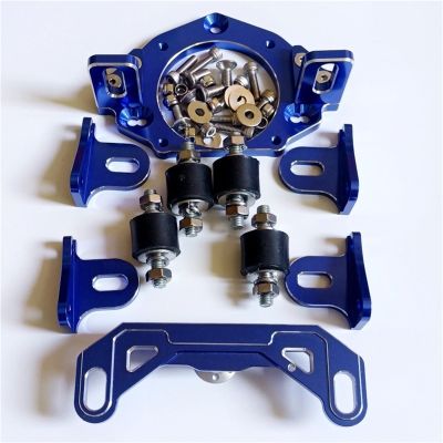 RC Boat Parts Universal Engine Mount Aluminum Alloy Engine Mount CNC Machined for 26,29,30,32cc(Blue)