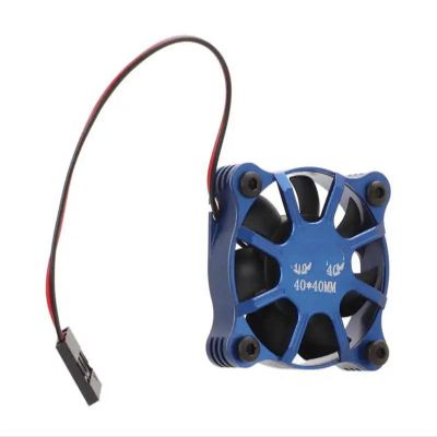 RC Car Accessories for Hsp for Axial for Scx10 D90 for HPI 1/10 1/12 1/8 RC Cooling Fan 40x40mm Motor Cooling Fan with Mesh Cover RC Car Cooling Motor ESC Parts(Blue)