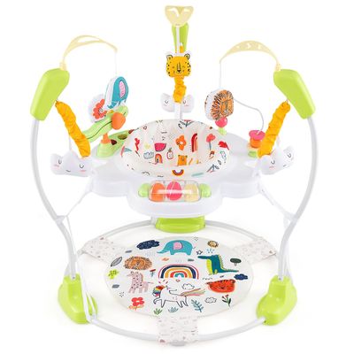 BABY JOY Baby Jumpers and Bouncers, Infant Activity Center with Music Lights Sounds, 360 Rotating Seat and 3 Adjustable Heights, Baby Play and Learning Center for 6-12 Months