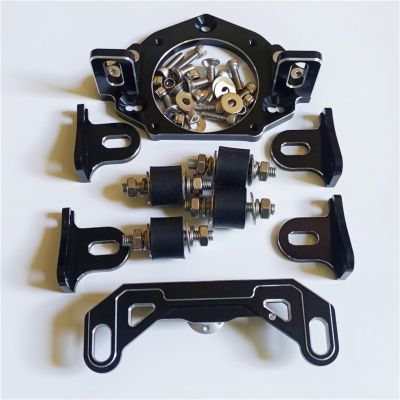 RC Boat Parts Universal Engine Mount Aluminum Alloy Engine Mount CNC Machined for 26,29,30,32cc(Black)