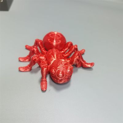 3D Printed Spider Ornament 3D Spider Toys Colorful Animal Crafts Full Body Joints Movable Ornament Quirky Gift for Friends 10.5CM/4.13in (Red)