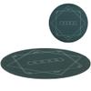 Soozier 24 inch Round Poker Mat, Texas Hold'em Non-Slip Rubber Poker Table Top, Water-Resistant Portable Poker Table Mat with Smooth Surface Carrying Bag, Dark Green view 1
