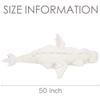 ARELUX Giant 50in 3Lb Big White Dragon Large Stuffed Animals Cute Plush Toy Fuzzy Jumbo Dinosaur Pillow Plushies with Wings Cuddly Soft Green Pterosaur Plushie for Friends Family Member view 2