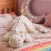 ARELUX Giant 50in 3Lb Big White Dragon Large Stuffed Animals Cute Plush Toy Fuzzy Jumbo Dinosaur Pillow Plushies with Wings Cuddly Soft Green Pterosaur Plushie for Friends Family Member view 4