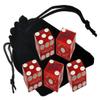 Authentic Las Vegas Casino Dice Craps Stick Sets with Matching Serial Numbers 5-Dice Plus Storage Pouch - Bally's (Red Frosted) view 1