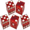 Authentic Las Vegas Casino Dice Craps Stick Sets with Matching Serial Numbers 5-Dice Plus Storage Pouch - Bally's (Red Frosted) view 2