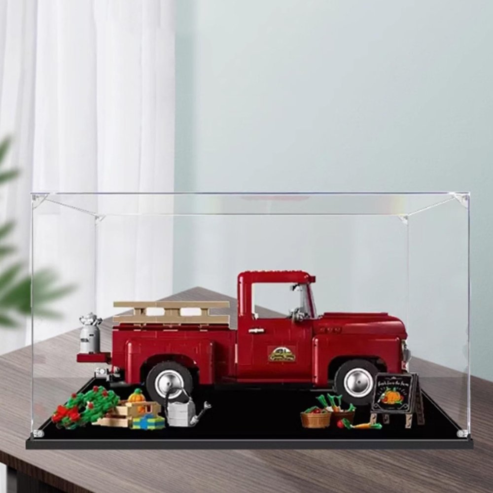 Acrylic Display Box for 10290 Country Truck Model, Assembled Dustproof Display Box,Storage Box (Display Box Only) (2mm)