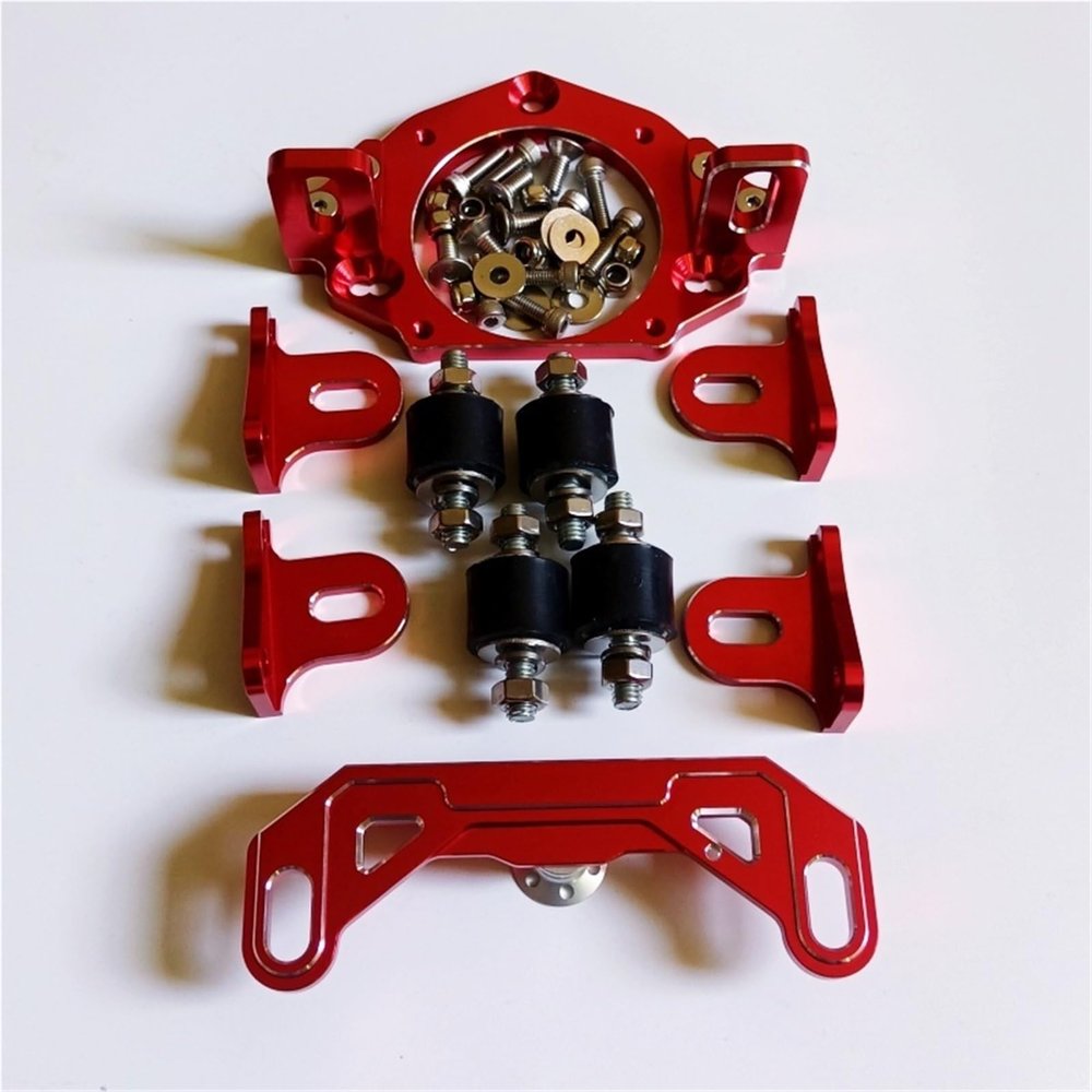 RC Boat Parts Universal Engine Mount Aluminum Alloy Engine Mount CNC Machined for 26,29,30,32cc(Red)