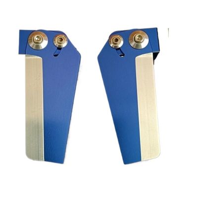 2PCS RC Boat Accessories 95-110mm Aluminum Auxiliary Airfoils for RC Offshore Boats Race O Boats(Blue 110mm Pair)