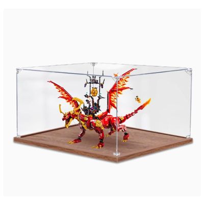 Acrylic Display Box for 71822 Mighty Source Dragon Model, Assembled Dustproof Display Box,Storage Box (Display Box Only) (3mm)