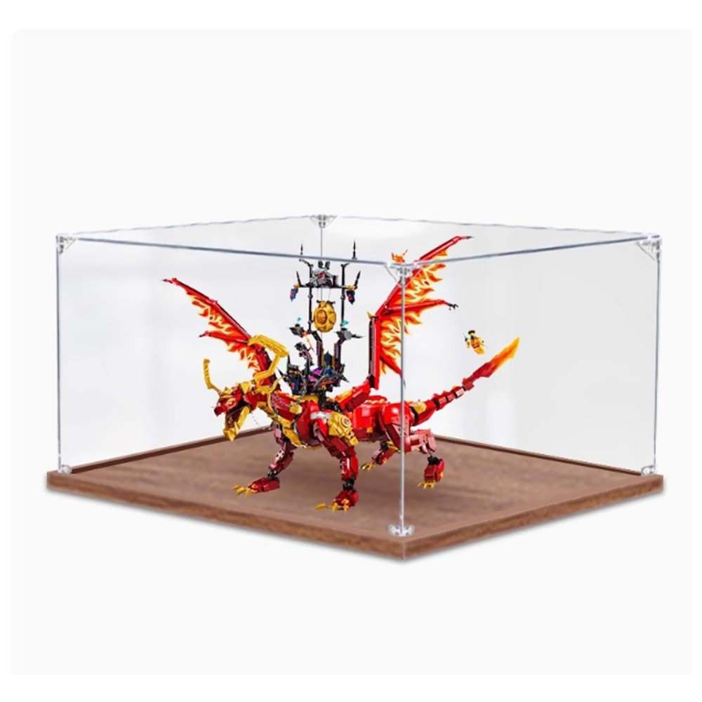 Acrylic Display Box for 71822 Mighty Source Dragon Model, Assembled Dustproof Display Box,Storage Box (Display Box Only) (3mm)