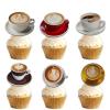 18pcs Glitter Dessert Cupcake Topper Pick for Drink Food Kitchen Coffee Theme Decor Supplies Men Boys Women Girls Happy Birthday Decorations view 1