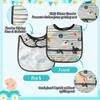 2ooya 6Pcs Waterproof Toddler Bibs Baby Feeding Bib Set with Crumb Catcher Pocket, Infant Adjustable Baby Teething Bib, Babies Sleeveless Vehicles Food Bibs Keepsake Gift for Baby Shower, 6-24 Months view 3