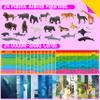 24PCS Animal Figurines with 24 Introducing Flashcards, Wild & Marine Animal Figures Safari and Underwater Creature Learning Montessori Toys Science Educational Matching Game for Homeschool, Kids view 2