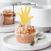 18pcs Gold Glitter Hand Dessert Cupcake Topper Pick for High Five Theme Decor Supplies Boys Girls Happy 5th Birthday Decorations view 2