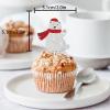 18pcs Red Glitter Polar Bear Dessert Cupcake Topper Pick for Winter Merry Christmas Theme Decor Supplies Baby Shower Woman Man Happy Birthday Party Decoration view 2