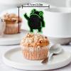 18pcs Black Green Glitter Frog Dessert Cupcake Topper Pick for Night Club Dance Frog Theme Decor Supplies Men Women Happy Birthday Party Decorations view 2