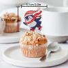 18pcs Red Glitter Cute Penguin Dessert Cupcake Topper Picks Winter Merry Christmas Eve Theme Decor Supplies Baby Shower for Boy Girl Happy Birthday Party Decoration view 2
