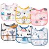 2ooya 6Pcs Waterproof Toddler Bibs Baby Feeding Bib Set with Crumb Catcher Pocket, Adjustable Infant Baby Teething Bib, Babies Sleeveless Animals Food Bibs Keepsake Gift for Baby Shower, 6-24 Months view 1