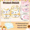 2ooya 6Pcs Waterproof Toddler Bibs Baby Feeding Bib Set with Crumb Catcher Pocket, Adjustable Infant Baby Teething Bib, Babies Sleeveless Animals Food Bibs Keepsake Gift for Baby Shower, 6-24 Months view 2