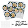 18pcs Glitter Noodle Ramen Dessert Cupcake Topper Pick for Japanese Food Theme Decor Supplies Baby Shower Men Woman Happy Birthday Party Decorations view 3