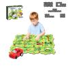 Niville Puzzle Racer Kids Car Track Set with Cars Puzzle Racer Car Track Set for 3-8 Year Old Best Holidays&Birthday Gifts for Kid Boys and Girls (25PCS Land) view 1