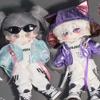 niannyyhouse 20cm Plush Doll Clothes Hoodie Cat Ear Jacket 8in Doll Dressup (Silver) view 4