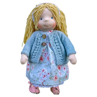 14-Inch Waldorf Doll Baby - Soft Handmade Doll, Ideal for 2 Year Old Girl's Birthday, Christmas, or Shower Gift