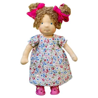 14 Inch Handmade Waldorf Doll Baby - Interactive Soft Doll for Toddlers 1-3, Great Birthday Gift for 2 Year Old Girls