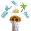 12 Pack Surfing Theme First Birthday Party Decorations, Surfing Theme One Centerpiece Sticks, Surfboard Sport Table Toppers for Summer Beach Baby Shower 1st Birthday Party Decorations view 1