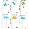 12 Pack Surfing Theme First Birthday Party Decorations, Surfing Theme One Centerpiece Sticks, Surfboard Sport Table Toppers for Summer Beach Baby Shower 1st Birthday Party Decorations view 2