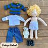 14 Inch Waldorf Doll Baby with Outfit Set - Handmade Soft Doll for Toddlers 1-3, Ideal My First Christmas for Boys view 4