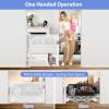 Retractable Baby Gates with Cat Door 80" Wide Retractable Dog Gate with Pet Door Outdoor Retractable Gate for Dogs Retractable Pet Gate with Door Mesh Baby Gate Retractable Mesh Dog Gate (White) view 4