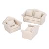 1:12 Scale 3pc Doll House Furnitures Parlor Bedroom Decoration Accessories, Dollhouse Couch Dollhouse Sofa Hand Crafted High Simulation Miniature Sofa for Dollhouse Accessories view 1