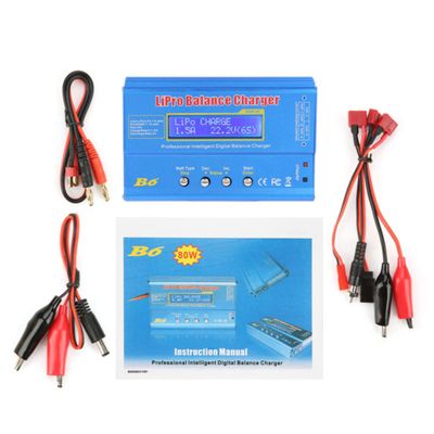 Greensen 80W Digital LCD Rc Balance Discharger, Balae Imax B6 Li Ion, Fe, Imax B6Ac, Li Ion, Fe, with Input Voltage Monitoring, Metal Case Heat Dissipation, Rc Balance (New Imax B6)